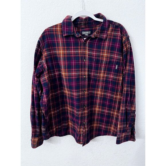 Eddie Bauer plaid button down shirt mens size XL - Picture 1 of 5